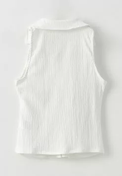 LC WAIKIKI Shirt Collar Self Patterned Sleeveless Women's Blouse 15 LC WAIKIKI Shirt Collar Self Patterned Sleeveless Women's Blouse -LC WAIKIKI popular shop lc waikiki 1329 4662236 7