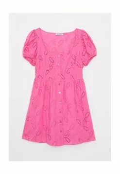 LC WAIKIKI U Neck Embroidered Short Sleeve Cotton Women's Dress -LC WAIKIKI popular shop lc waikiki 1334 4016526 6
