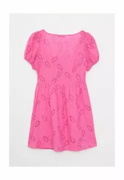 LC WAIKIKI U Neck Embroidered Short Sleeve Cotton Women's Dress -LC WAIKIKI popular shop lc waikiki 1334 4016526 7