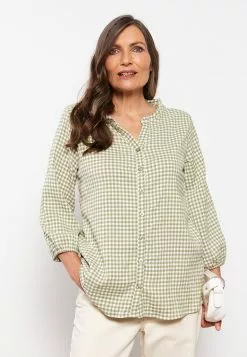 LC WAIKIKI Crew Neck Plaid Women's Blouse -LC WAIKIKI popular shop lc waikiki 1342 9262236 2