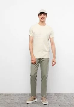 LC WAIKIKI Crew Neck Short Sleeve Patterned Combed Cotton Men's T-Shirt