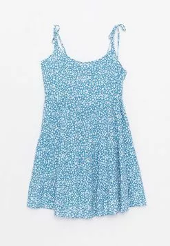 LC WAIKIKI U Neck Patterned Strappy Viscose Women's Dress -LC WAIKIKI popular shop lc waikiki 1346 8719726 6