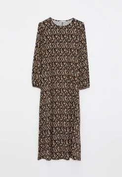 LC WAIKIKI Crew Neck Patterned Long Sleeve Women's Dress -LC WAIKIKI popular shop lc waikiki 1359 0674236 3