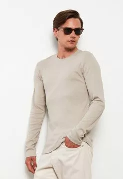 LC WAIKIKI Crew Neck Long Sleeve Combed Cotton Men's T-Shirt -LC WAIKIKI popular shop lc waikiki 1365 3998726 2