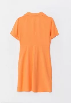 LC WAIKIKI Shirt Collar Straight Short Sleeve Women Dress -LC WAIKIKI popular shop lc waikiki 1369 6619726 8