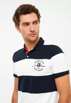 LC WAIKIKI Polo Neck Short Sleeve Striped Men's T-Shirt