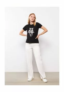 LC WAIKIKI Printed Short Sleeves Women's T-Shirt -LC WAIKIKI popular shop lc waikiki 1375 2767626 4