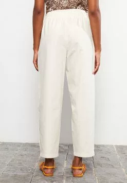 LC WAIKIKI Waist Elastic Straight Gabardine Women's Trousers -LC WAIKIKI popular shop lc waikiki 1381 9103236 5