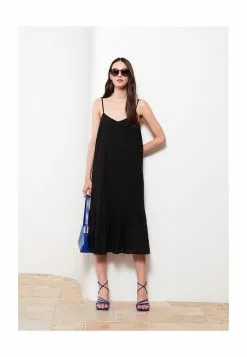 LC WAIKIKI V-Neck Patterned Women's Dress With Straps -LC WAIKIKI popular shop lc waikiki 1383 1926526 4