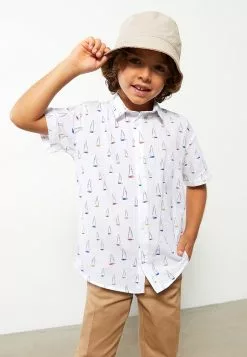 LC WAIKIKI Patterned Short Sleeve Boy Shirt