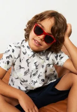 LC WAIKIKI Patterned Short Sleeve Poplin Boy Shirt -LC WAIKIKI popular shop lc waikiki 1399 3978726 5