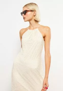 LC WAIKIKI Halter Neck Embroidered Sleeveless Women's Dress -LC WAIKIKI popular shop lc waikiki 1405 0229726 2