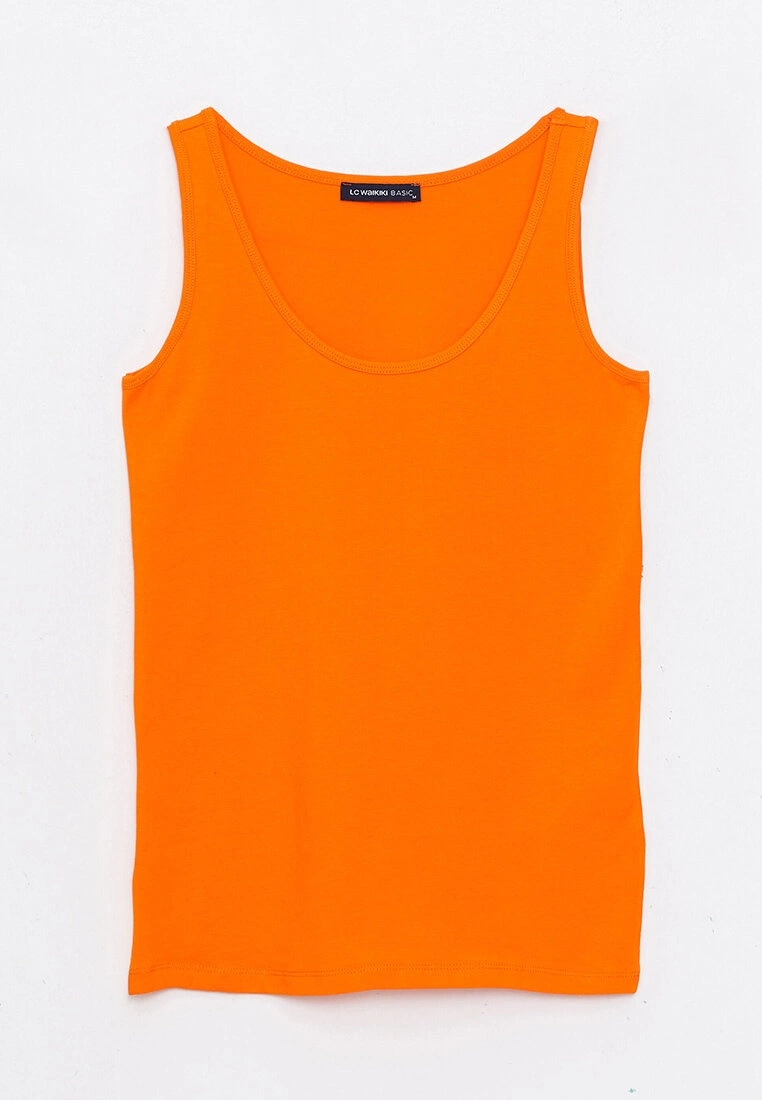 LC WAIKIKI U Neck Plain Cotton Women's Singlet 8 LC WAIKIKI U Neck Plain Cotton Women's Singlet - Image 6