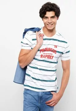 LC WAIKIKI Crew Neck Short Sleeve Printed Combed Cotton Men's T-Shirt