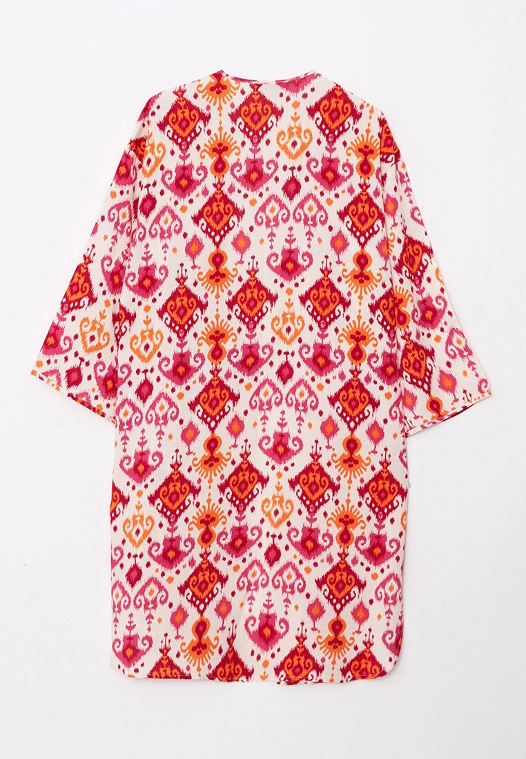 LC WAIKIKI Shawl Collar Patterned Long Sleeve Viscose Women's Kimono 9 LC WAIKIKI Shawl Collar Patterned Long Sleeve Viscose Women's Kimono - Image 7