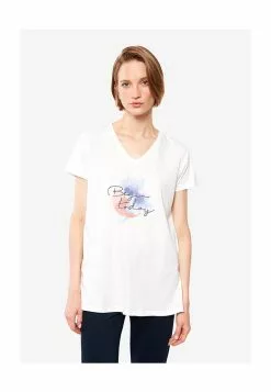 LC WAIKIKI V-Neck Printed Cotton Women's T-Shirt