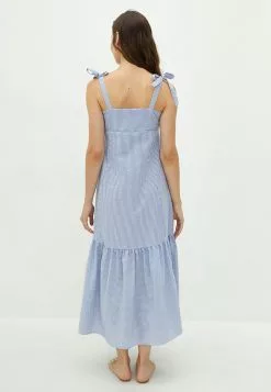 LC WAIKIKI Square Neck Strap Striped Poplin Maternity Dress -LC WAIKIKI popular shop lc waikiki 1415 2297626 2