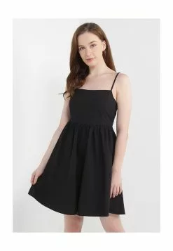 LC WAIKIKI U Neck Straight Strap Poplin Women's Dress