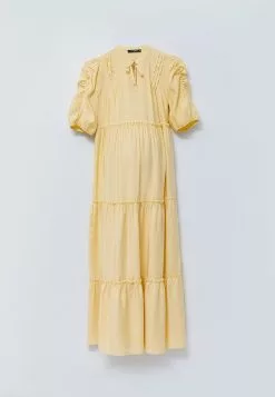 LC WAIKIKI Tie Collar Straight Short Sleeve Poplin Maternity Dress -LC WAIKIKI popular shop lc waikiki 1423 4968726 6