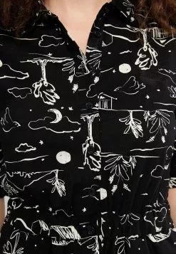 LC WAIKIKI Shirt Collar Patterned Short Sleeve Women's Overalls -LC WAIKIKI popular shop lc waikiki 1426 3529726 4