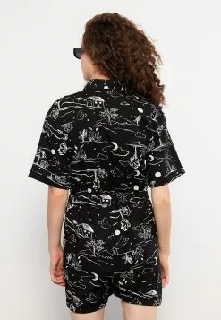 LC WAIKIKI Shirt Collar Patterned Short Sleeve Women's Overalls -LC WAIKIKI popular shop lc waikiki 1426 3529726 5