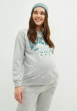 LC WAIKIKI Crew Neck Printed Long Sleeve Maternity Sweatshirt -LC WAIKIKI popular shop lc waikiki 1429 6395726 2