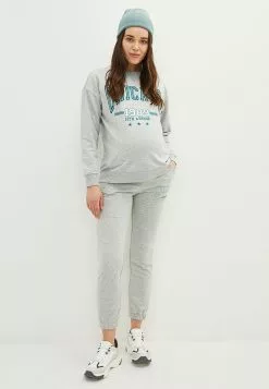 LC WAIKIKI Crew Neck Printed Long Sleeve Maternity Sweatshirt -LC WAIKIKI popular shop lc waikiki 1429 6395726 3