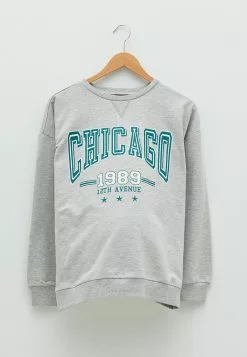 LC WAIKIKI Crew Neck Printed Long Sleeve Maternity Sweatshirt -LC WAIKIKI popular shop lc waikiki 1430 6395726 5