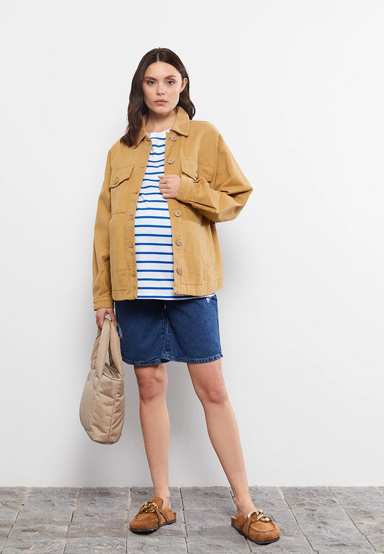 LC WAIKIKI Tummy Paneled Mom Fit Plain Pocket Detailed Maternity Rodeo Jean Shorts 3 LC WAIKIKI Tummy Paneled Mom Fit Plain Pocket Detailed Maternity Rodeo Jean Shorts