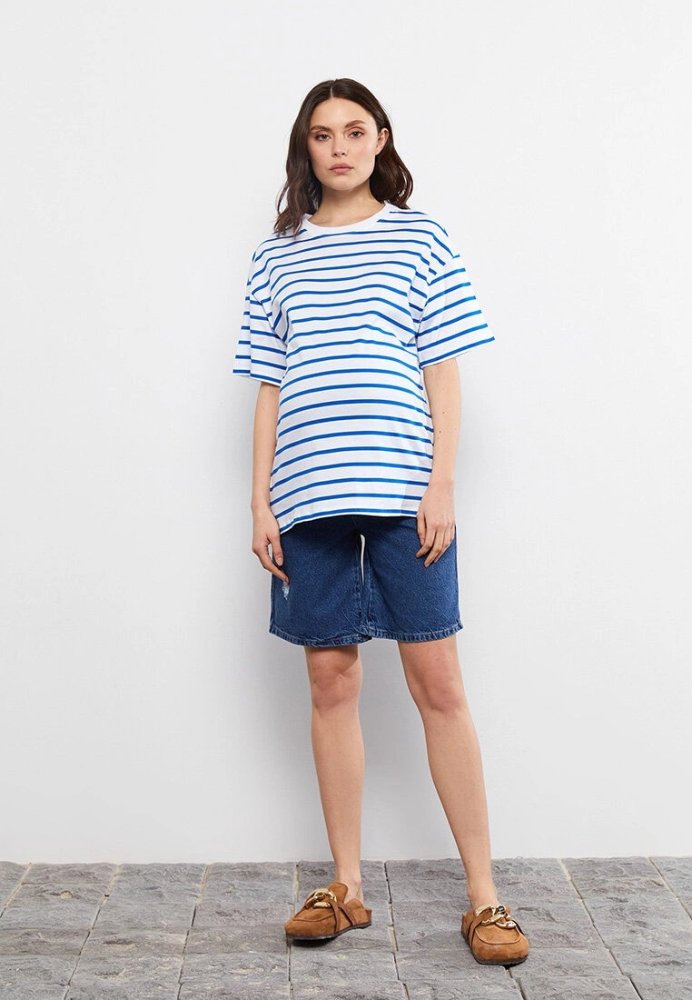 LC WAIKIKI Tummy Paneled Mom Fit Plain Pocket Detailed Maternity Rodeo Jean Shorts 5 LC WAIKIKI Tummy Paneled Mom Fit Plain Pocket Detailed Maternity Rodeo Jean Shorts - Image 3