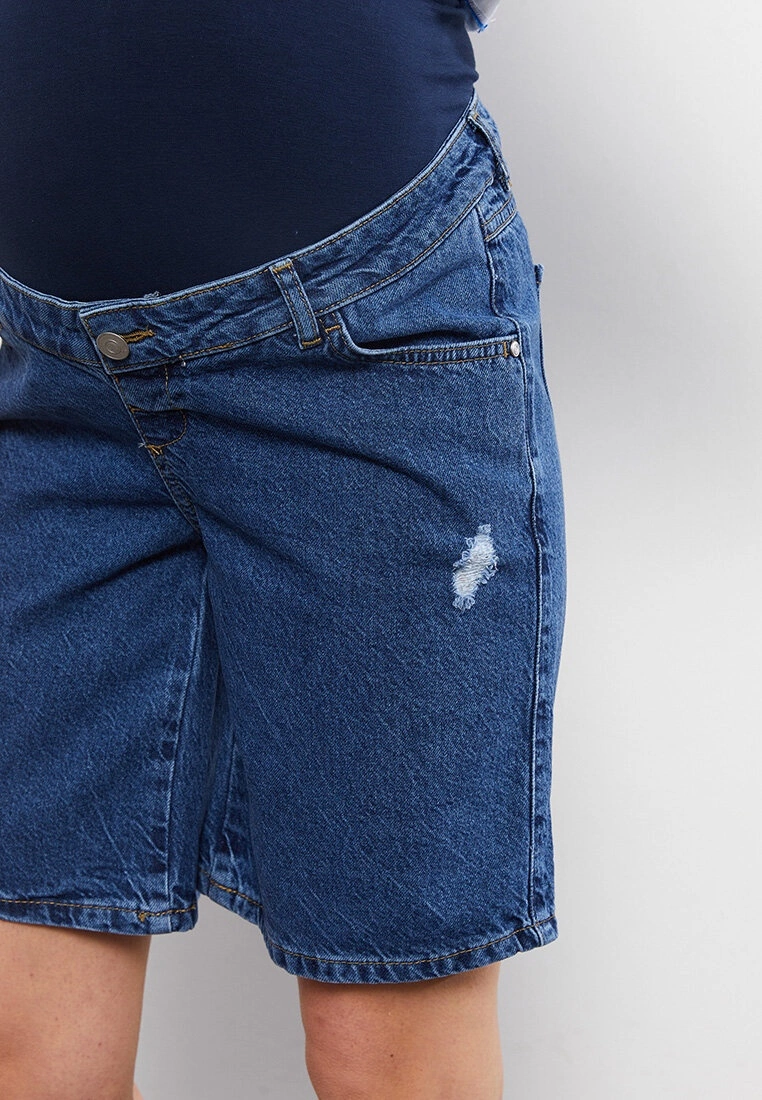 LC WAIKIKI Tummy Paneled Mom Fit Plain Pocket Detailed Maternity Rodeo Jean Shorts 8 LC WAIKIKI Tummy Paneled Mom Fit Plain Pocket Detailed Maternity Rodeo Jean Shorts - Image 6