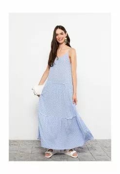 LC WAIKIKI Heart Collar Floral Strap Crinkle Women's Dress -LC WAIKIKI popular shop lc waikiki 1443 8657626 4