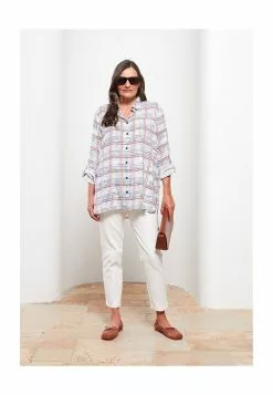 LC WAIKIKI Plaid Long Sleeves Poplin Women's Tunic -LC WAIKIKI popular shop lc waikiki 1455 4267626 4