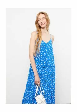 LC WAIKIKI Heart Collar Floral Strap Crinkle Women's Dress -LC WAIKIKI popular shop lc waikiki 1467 9826526 5