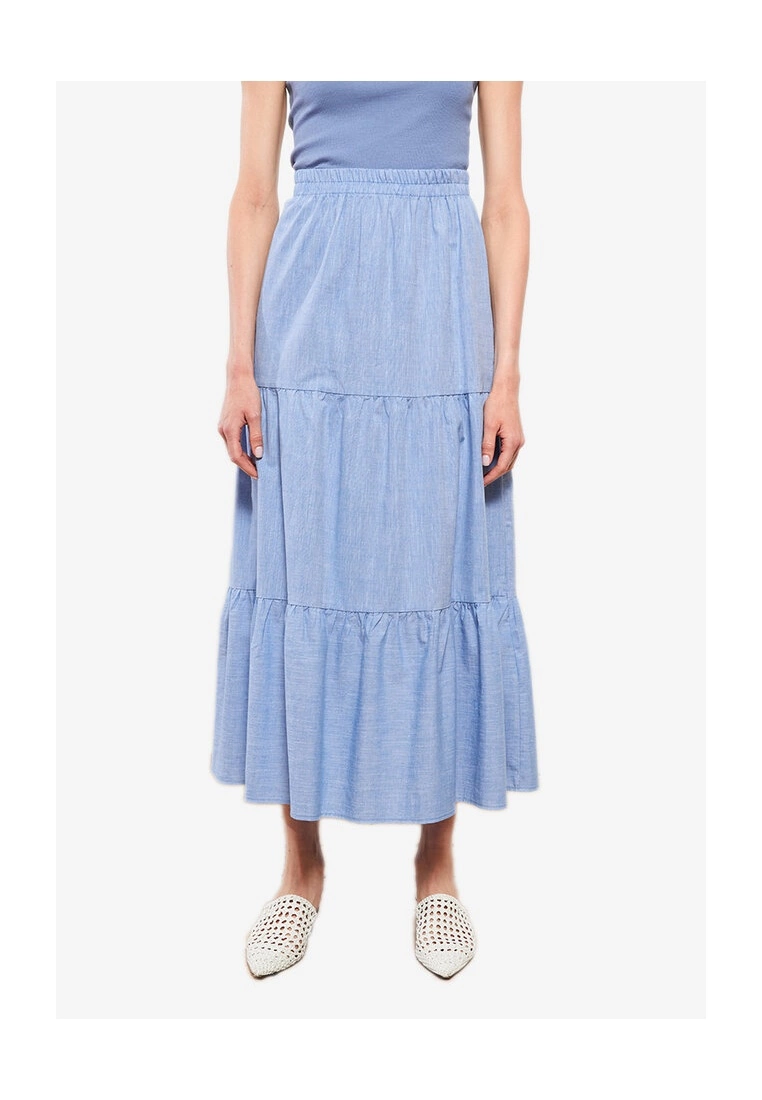 LC WAIKIKI Elastic Waist Plain Cotton Skirt 3 LC WAIKIKI Elastic Waist Plain Cotton Skirt