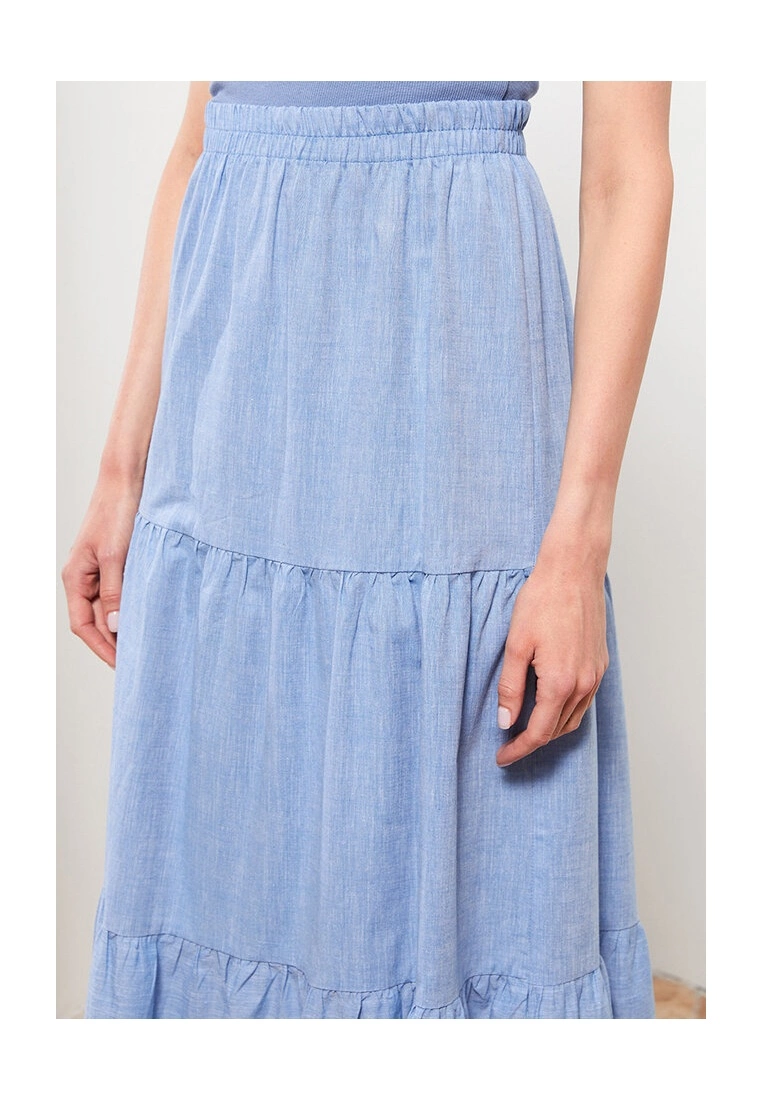 LC WAIKIKI Elastic Waist Plain Cotton Skirt 5 LC WAIKIKI Elastic Waist Plain Cotton Skirt - Image 3