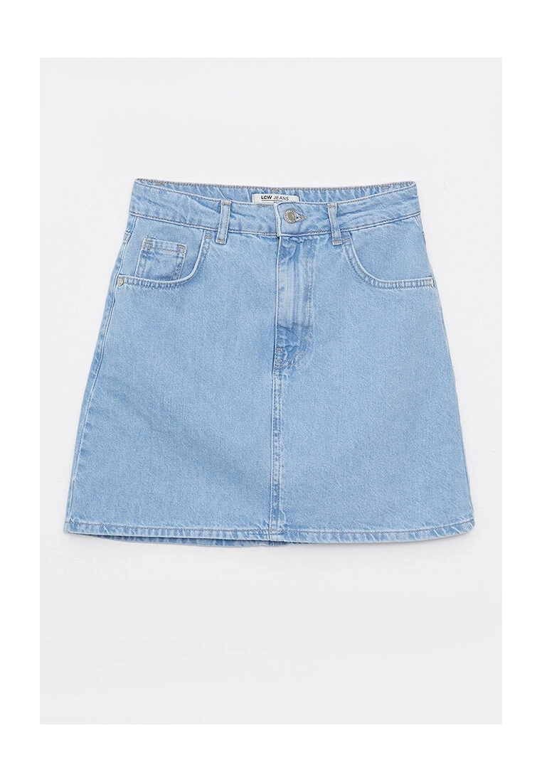 LC WAIKIKI Standard Fit Plain Jean Skirt 7 LC WAIKIKI Standard Fit Plain Jean Skirt - Image 5