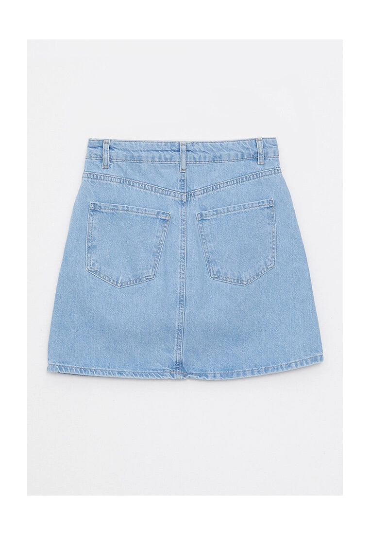 LC WAIKIKI Standard Fit Plain Jean Skirt 8 LC WAIKIKI Standard Fit Plain Jean Skirt - Image 6