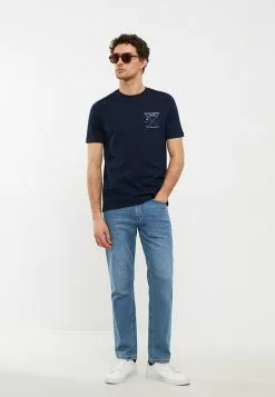 LC WAIKIKI Crew Neck Short Sleeve Printed Combed Cotton Men's T-Shirt -LC WAIKIKI popular shop lc waikiki 1489 5974236 2