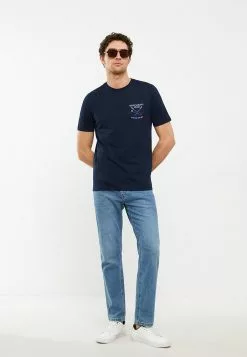 LC WAIKIKI Crew Neck Short Sleeve Printed Combed Cotton Men's T-Shirt -LC WAIKIKI popular shop lc waikiki 1489 5974236 3