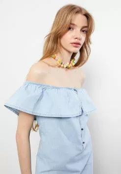 LC WAIKIKI Boat Neck Straight Sleeveless Cotton Women's Rodeo Jean Dress 11 LC WAIKIKI Boat Neck Straight Sleeveless Cotton Women's Rodeo Jean Dress -LC WAIKIKI popular shop lc waikiki 1491 2547916 3