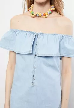 LC WAIKIKI Boat Neck Straight Sleeveless Cotton Women's Rodeo Jean Dress 12 LC WAIKIKI Boat Neck Straight Sleeveless Cotton Women's Rodeo Jean Dress -LC WAIKIKI popular shop lc waikiki 1491 2547916 4