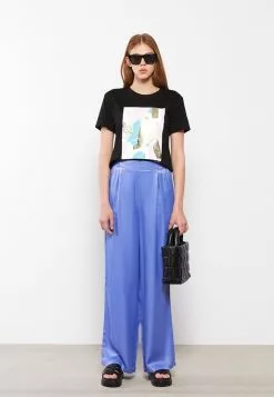 LC WAIKIKI Elastic Waist Comfortable Fit Straight Satin Women's Trousers -LC WAIKIKI popular shop lc waikiki 1496 4969836 2