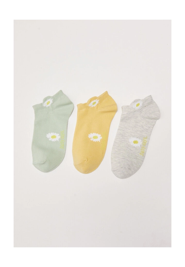 LC WAIKIKI 3 Packs Printed No Show Socks 3 LC WAIKIKI 3 Packs Printed No Show Socks - Image 2