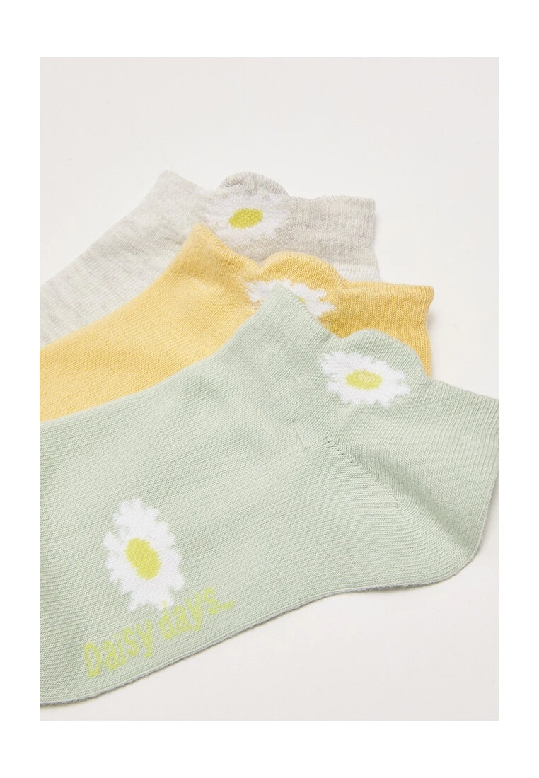 LC WAIKIKI 3 Packs Printed No Show Socks 4 LC WAIKIKI 3 Packs Printed No Show Socks - Image 3