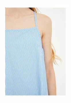 LC WAIKIKI Square Collar Striped Strap Poplin Women's Dress -LC WAIKIKI popular shop lc waikiki 1506 2757626 3