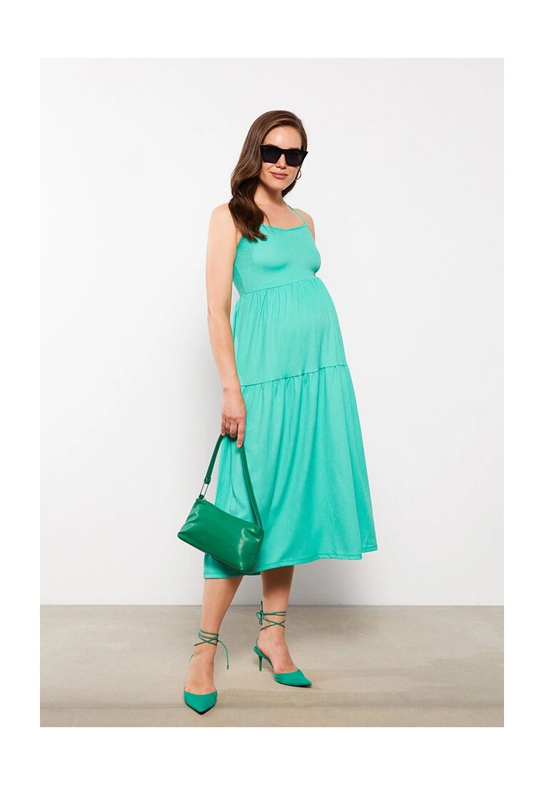 LC WAIKIKI Maternity Strap Crinkle Dress 6 LC WAIKIKI Maternity Strap Crinkle Dress - Image 4