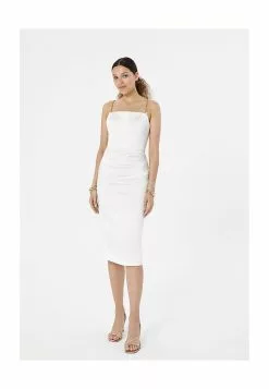 LC WAIKIKI Square Collar Strap Satin Women's Dress -LC WAIKIKI popular shop lc waikiki 1513 2816526 4