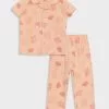 LC WAIKIKI Polo Collar Short Sleeve Printed Organic Cotton Baby Girl Pajamas Set -LC WAIKIKI popular shop lc waikiki 1582 1174936 1