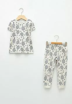 LC WAIKIKI Crew Neck Short Sleeve Cotton Baby Boy Pajamas Set